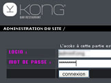 back office du site Kong